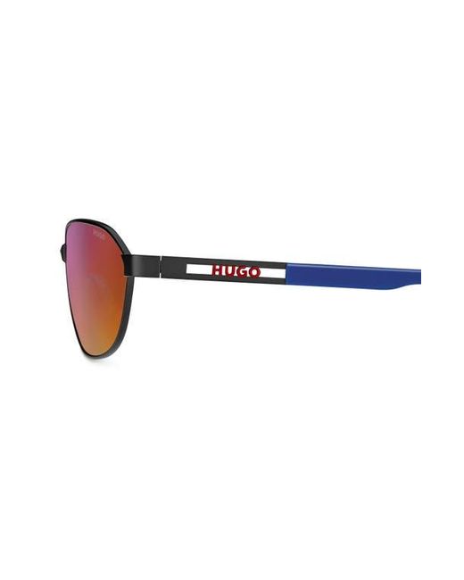 HUGO Pink 62Mm Rectangular Sunglasses for men