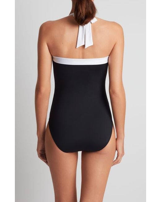 Ralph Lauren Blue Halter One-Piece Swimsuit