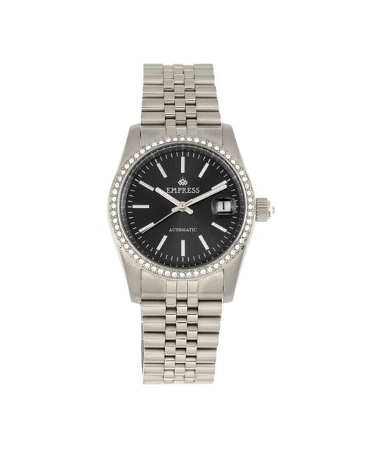 Empress Metallic Constance Automatic Bracelet Watch With Date