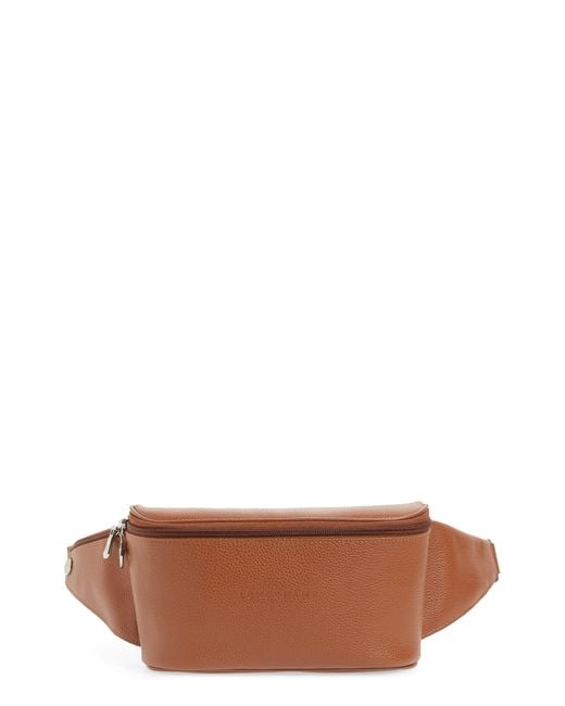 Longchamp Brown Le Foulonné Leather Belt Bag