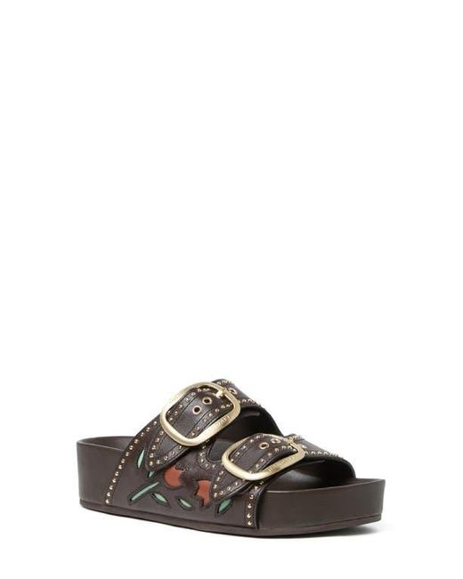 Loeffler Randall Brown Eve Studded Platform Sandal