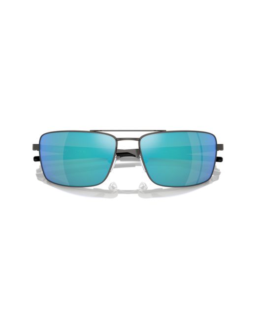 Scuderia Ferrari Blue X 60mm Polarized Rectangular Sunglasses for men