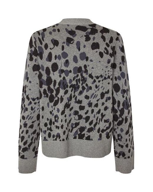 Masai Blue Malokina Leopard Pattern Cardigan