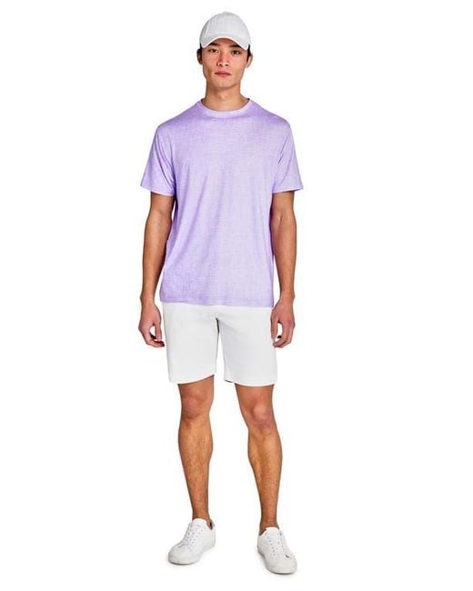 Con.struct Purple Regular Fit Chambray Recycled Performance Golf T-Shirt for men