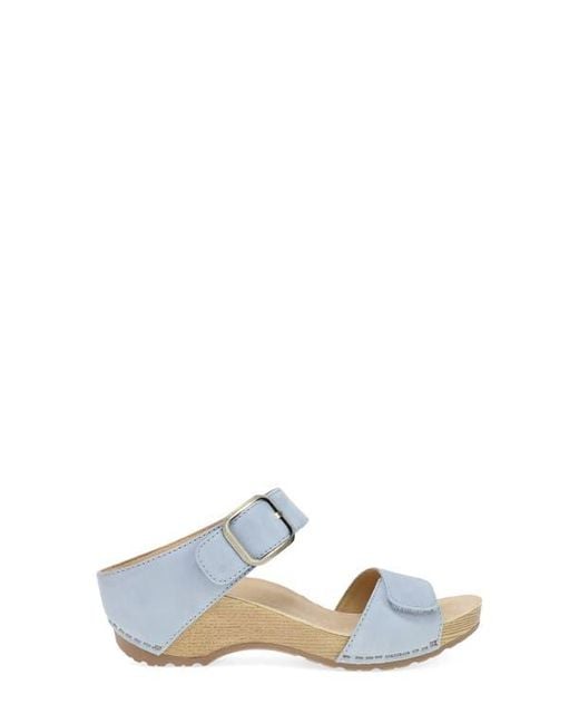 Dansko White Tanya Platform Slide Sandal