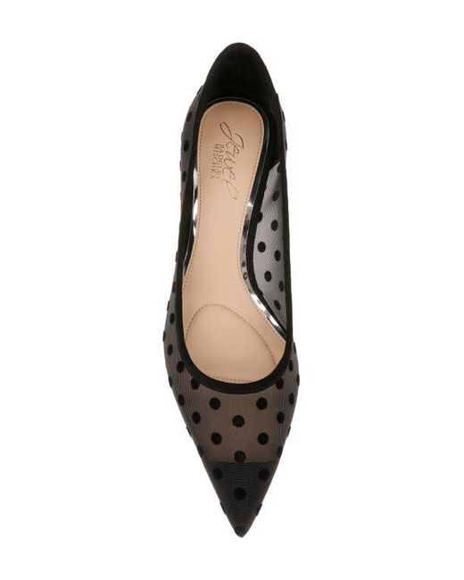 Badgley Mischka Black Elena Pointed Cap Toe Pump