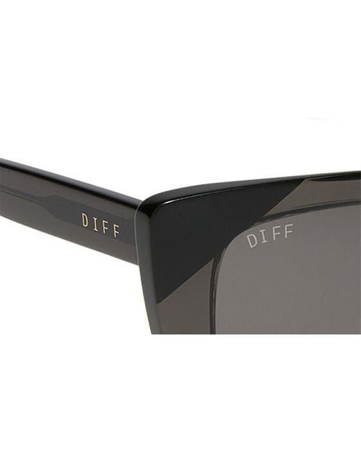 DIFF Black Lizzy 54mm Cat Eye Sunglasses