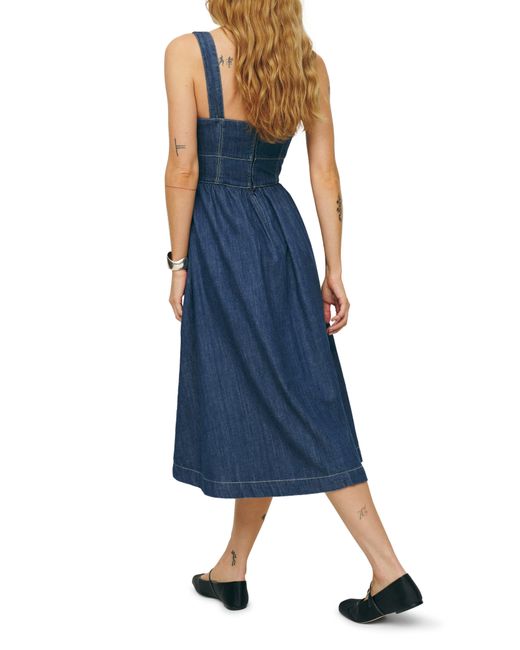 Reformation Blue Tagliatelle Denim Dress