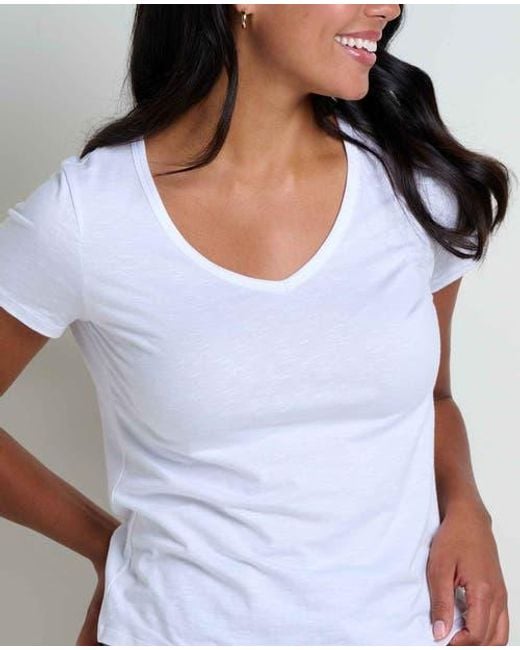 Toad & Co. White Marley Tee