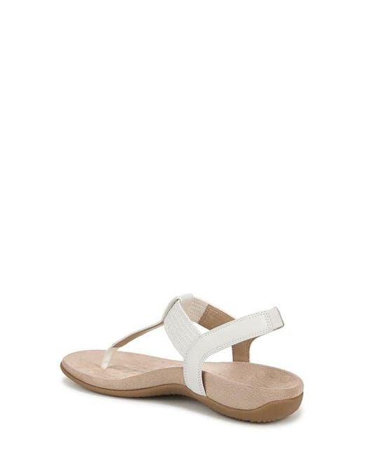 Vionic White Brea T-Strap Sandal