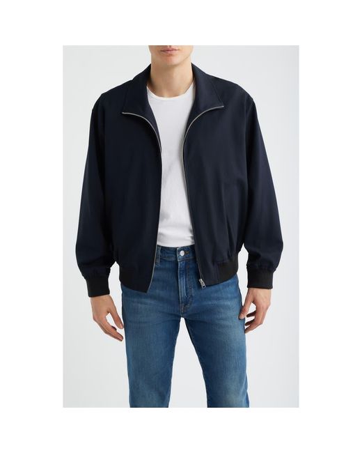 FRAME Blue Wool Zip Jacket for men