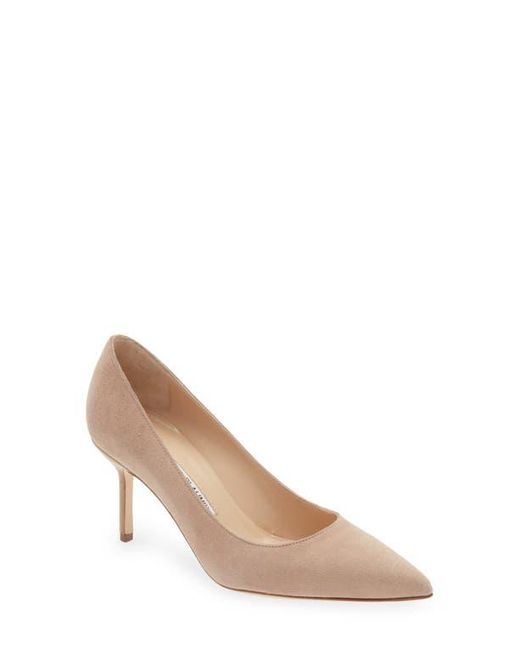 Manolo Blahnik Natural Bb Pointed Toe Pump