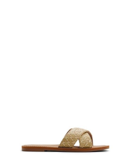 Roxy Brown Andreya Raffia Slide Sandal