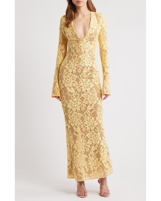 House Of Cb Indiana Long Sleeve Lace Maxi Dress in Metallic | Lyst House Of Cb Indiana Long Sleeve Lace Maxi Dress in Metallic | Lyst