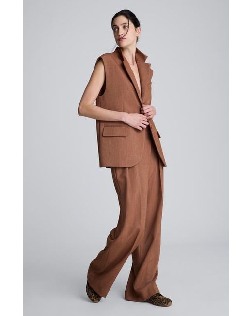 Kenneth Cole Brown Oversize Vest