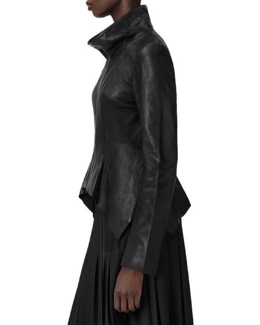 AllSaints Black Grace Leather Biker Jacket