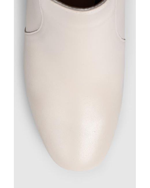 Manuela Natural Samantha Block Heel Side Up Bootie
