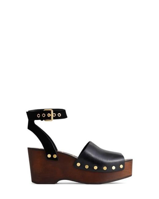 Madewell Black The Anouk Platform Clog Sandal