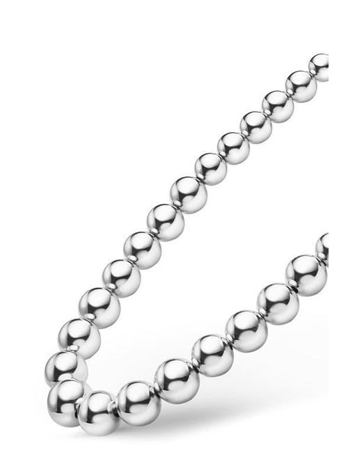 Lagos Metallic Caviar Bubbly Graduated Bead Collar Necklace