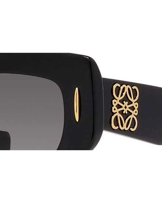 Loewe Black Anagram 51Mm Geometric Sunglasses