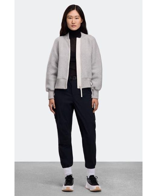 Canada Goose Gray Sierra Fleece Bomber Jacket