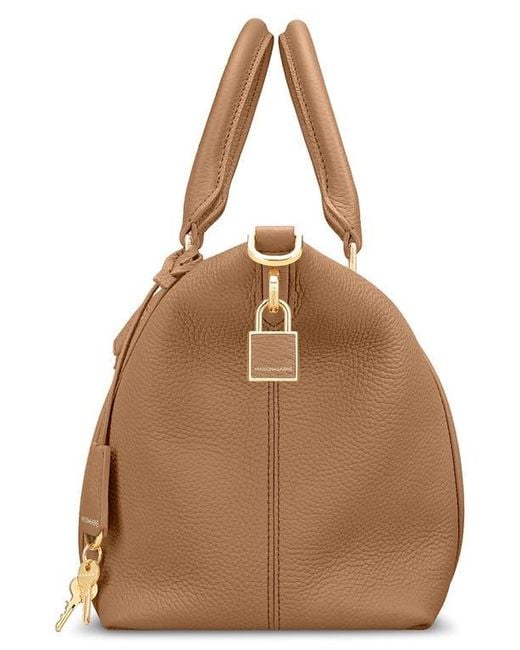 Maison De Sabre Brown Small Leather Weekender Bag