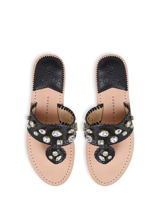 Jack Rogers Black Jacks Jewel Flip Flop