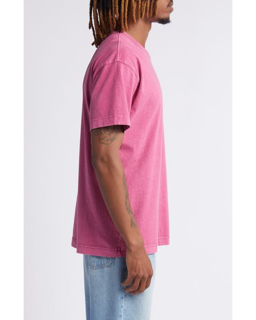 Carhartt Pink Nelson Oversize Logo Patch T-shirt for men