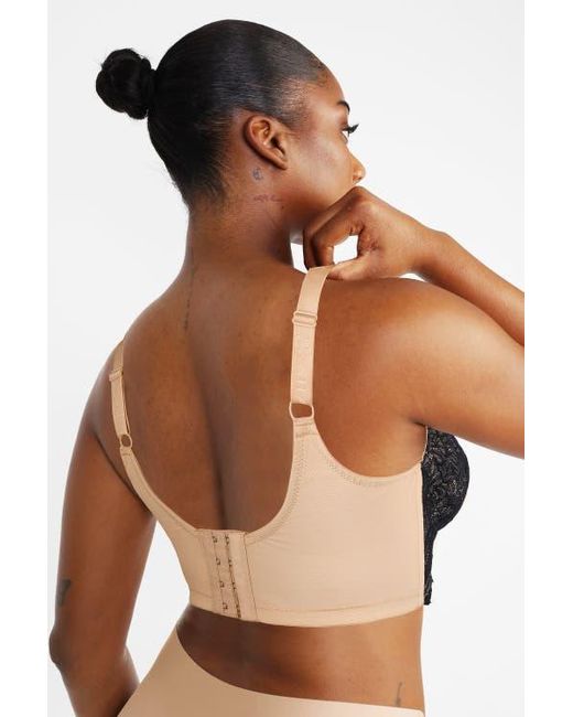Shapellx Black Supportive Unlined Lace Underwired Bra