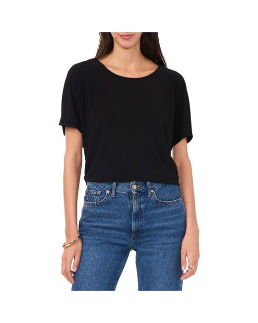 Vince Camuto Black High-Low Relaxed Fit T-Shirt