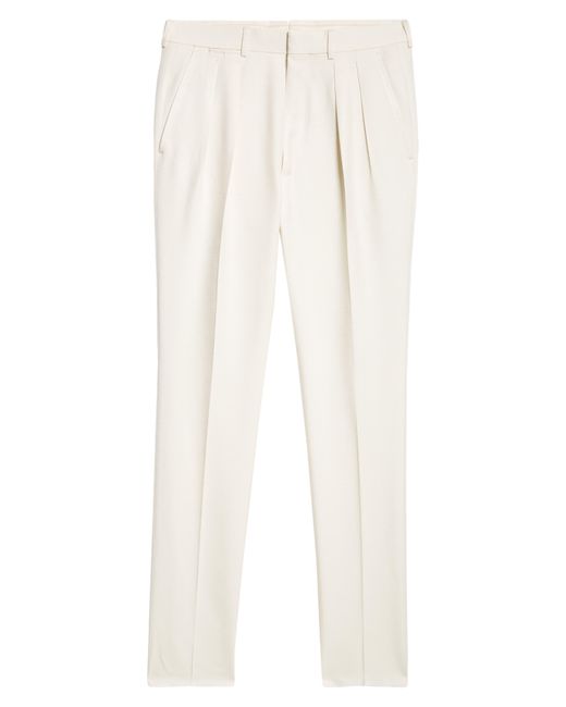 Tom Ford White Atticus Tailored Silk Trousers for men
