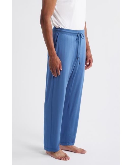 Daniel Buchler Blue Stretch Modal & Silk Blend Pajama Pants for men