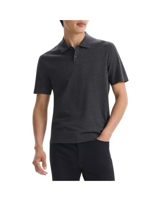 Theory Black Goris Performance Polo for men