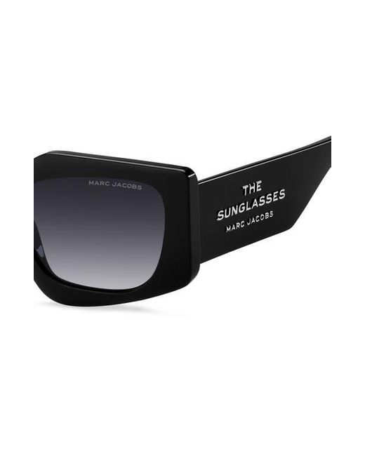 Marc Jacobs Black 53Mm Gradient Rectangular Sunglasses