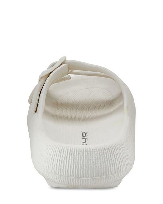 Flexus by Spring Step White Bubbles Waterproof Slide Sandal