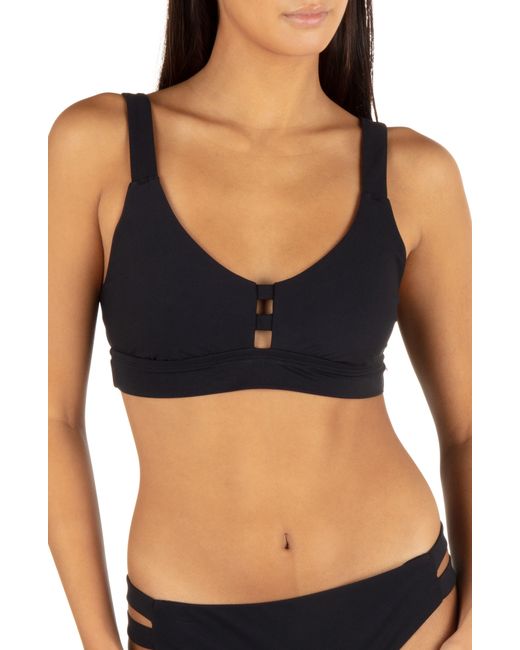 Hurley Black Max Solid Tab Bikini Top