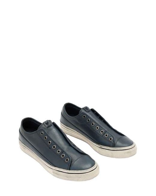 John Varvatos Blue Laceless Low Top Sneaker for men