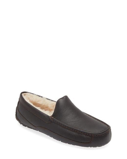 Ugg Gray ugg(r) Ascot Leather Slipper for men