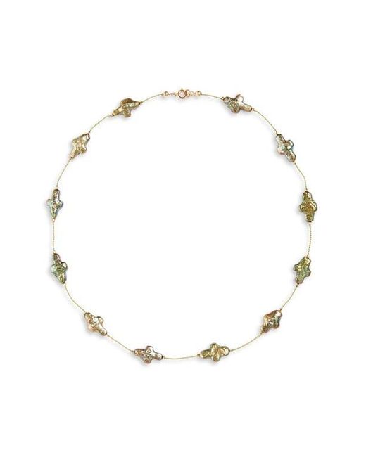 Isshi Desnuda Freshwater Pearl Station Necklace | Lyst