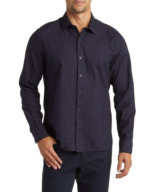 Robert Barakett Blue Hayfork Neat Button-up Shirt for men