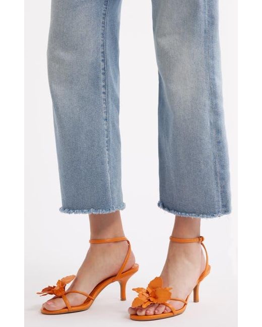 Open Edit Orange Zuri Ankle Strap Sandal