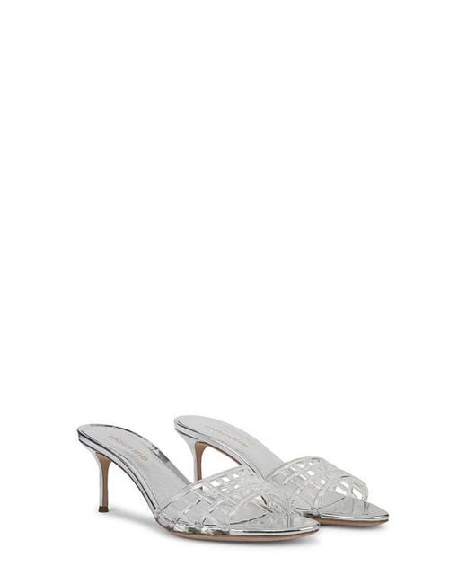 Veronica Beard White Tia Jelly Slide Sandal