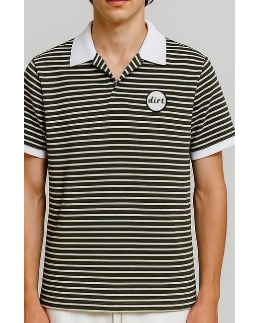 D.RT Black Stripe Polo for men