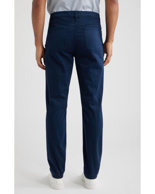 Bugatchi Blue Stretch Cotton Pants for men