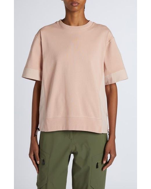Moncler Green Logo Drawcord Hem Cotton T-Shirt