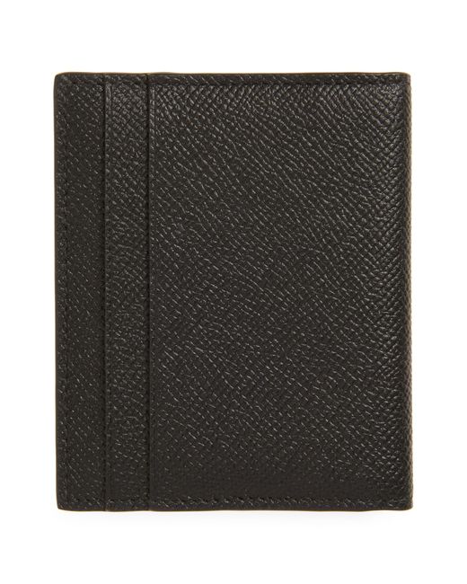 Ferragamo Black Double Gancio Tall Leather Wallet for men