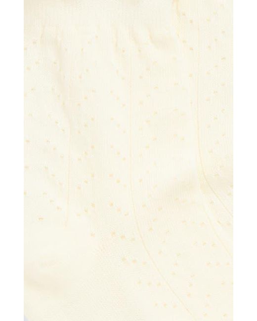 Stems White Pointelle Ankle Socks
