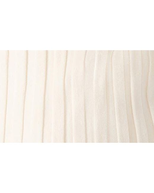 Steve Madden White Allie Short Sleeve Rib Sweater