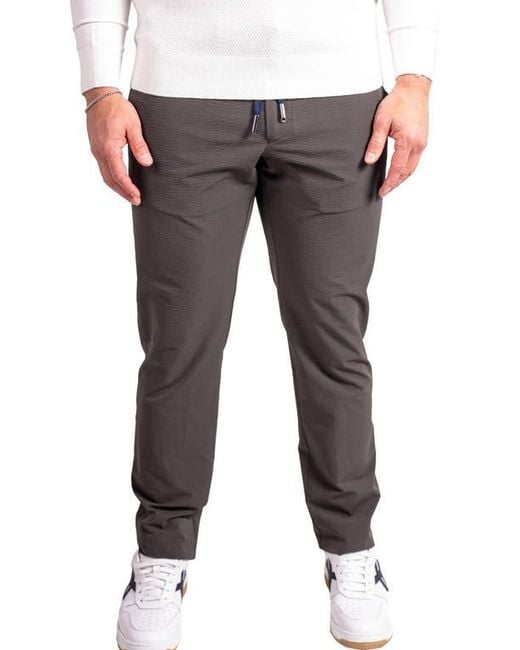 Maceoo Gray Resistancepebble Drawstring Pants for men