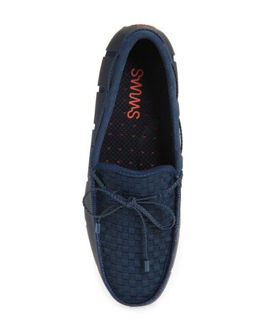 Swims Blue Woven Driving Loafer for men
